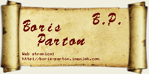 Boris Parton vizit kartica